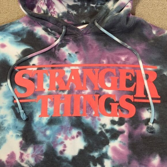 Official Stranger Things Series Tie Dye Relaxed Fit Hoodie - Picture 2 of 3